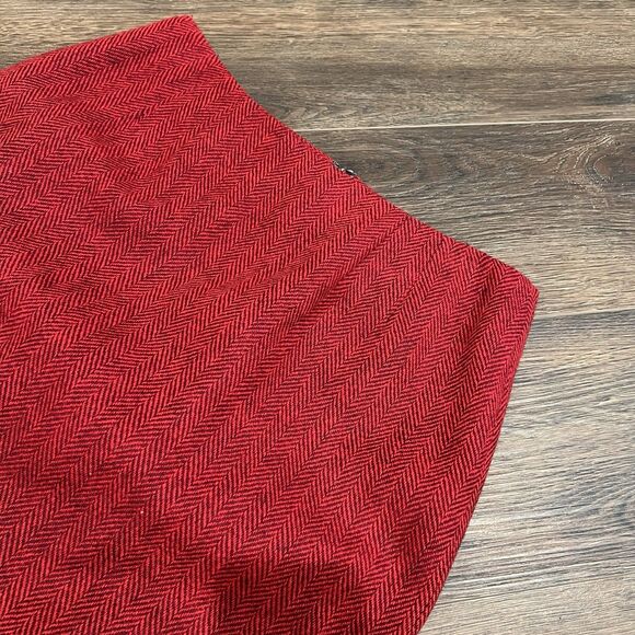 Linda Allard Ellen Tracy 100% Wool Herringbone Pencil Skirt Women’s - Picture 2 of 10